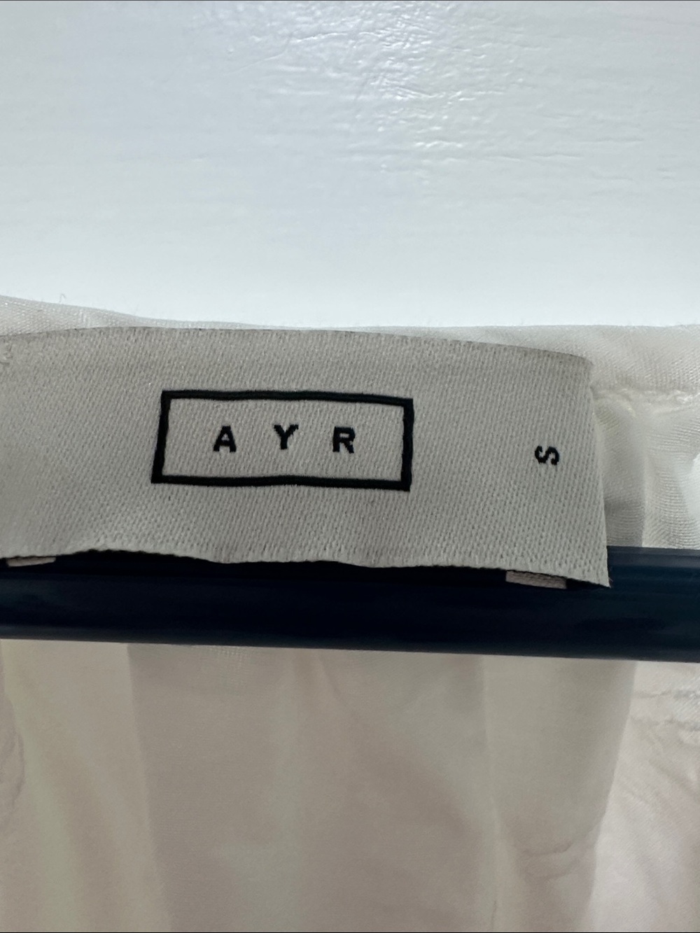 AYR White Ruffle-Neck Button Front Blouse - Picture 2 of 6